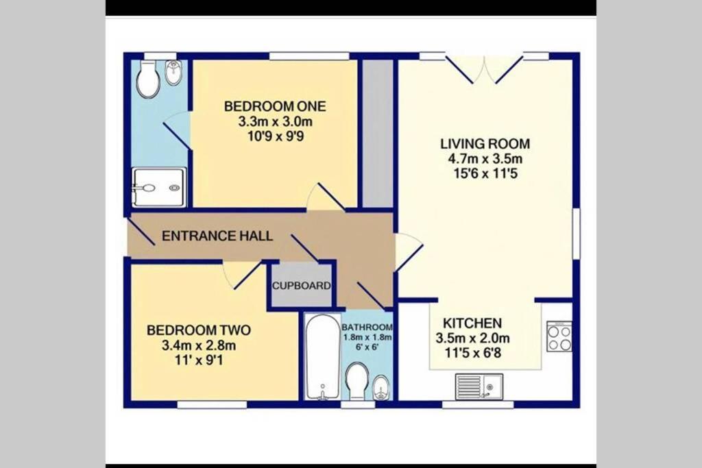 Mills Apartment - Two Bedroom En-Suite Apartment 北安普敦 外观 照片